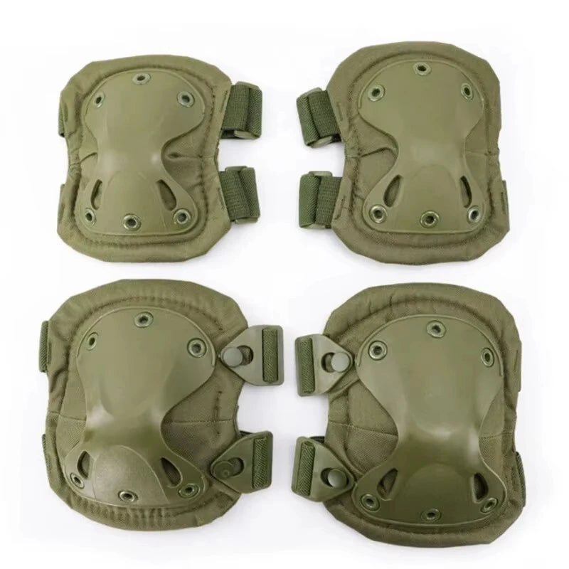 4Pcs Tactical Knee & Elbow Pads Set,Outdoor Protective Gear for Cycling, Mountaineering, Hiking & All Outdoor Sports