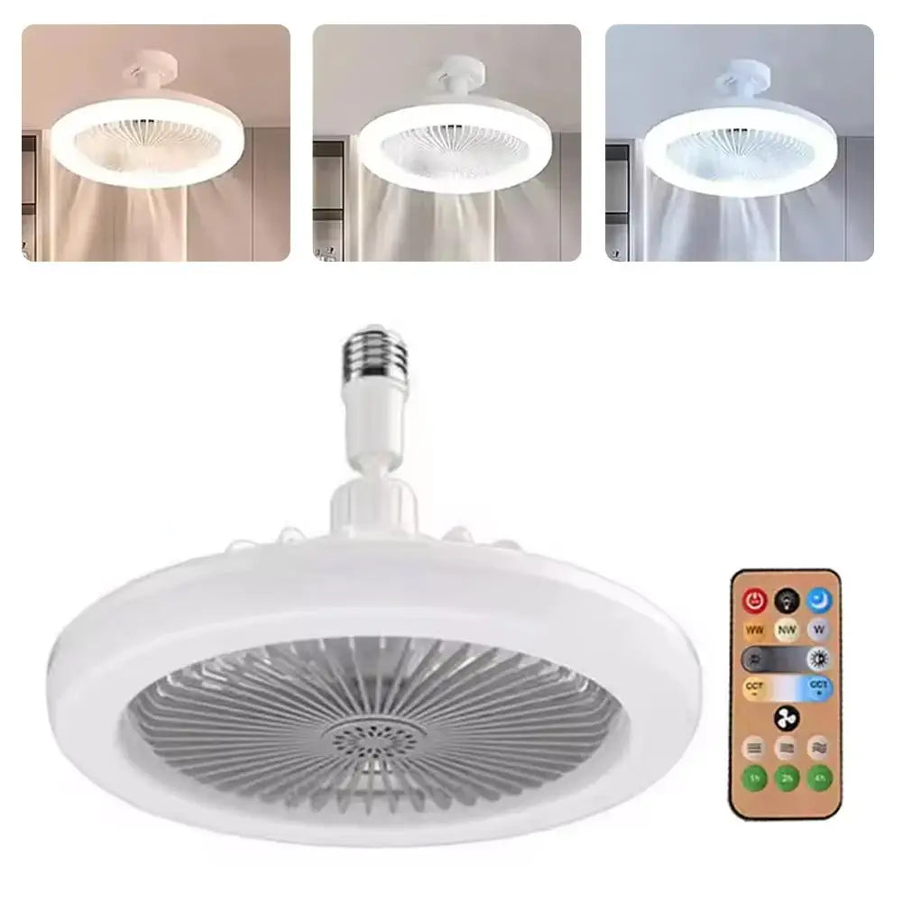 Smart Ceiling Fan Fans With Lights Remote Control Bedroom Decor Ventilator Lamp Air Invisible Blades Silent