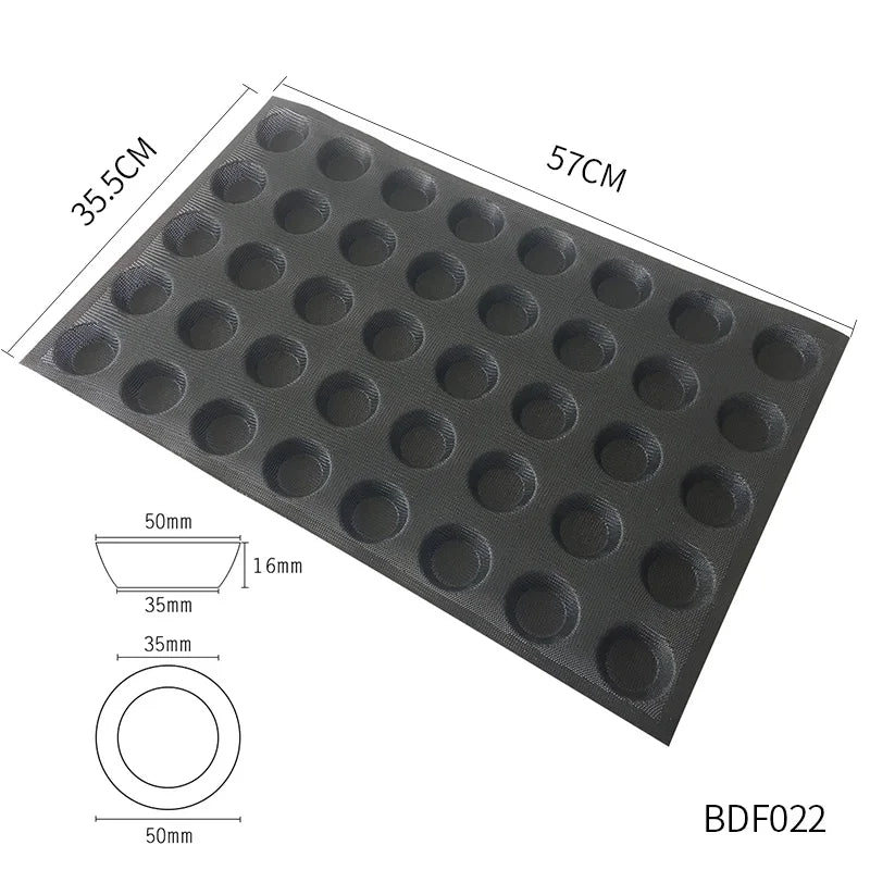 Bluedrop Food Grade Silicone Bread Form Coated Fiberglass Molds Perforated Baking Sheets for Kitchen Commercial Size