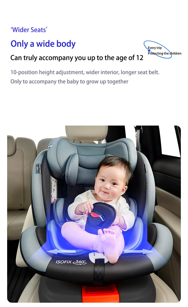 Child seat 360° ISOFIX rotating baby car seat Child Car Safety Seats ECE R129 5-point seat belt 0-12 Years Suitable for newborn