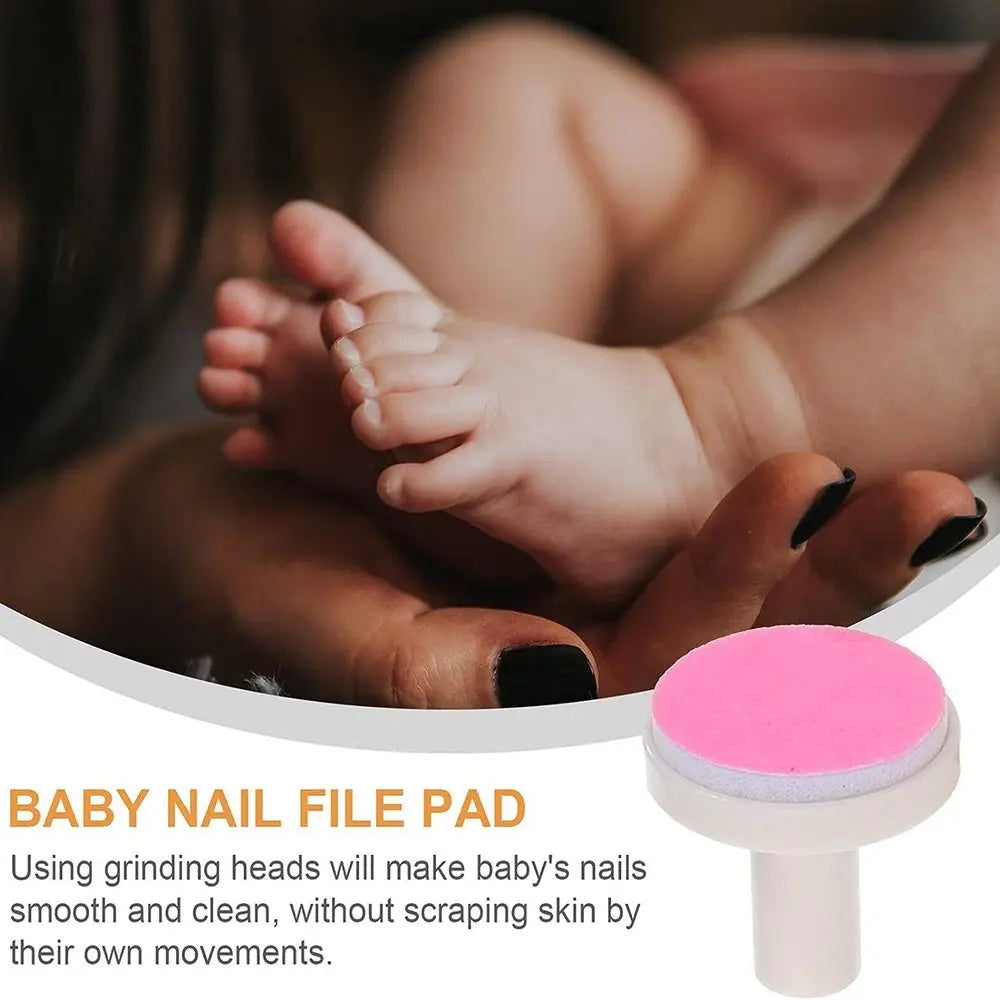 20Pcs Baby Nail File Pads Electric Nail Trimmer Replacement Pads Baby Nail Grinding Heads for Kid Newborn Infant Toddler