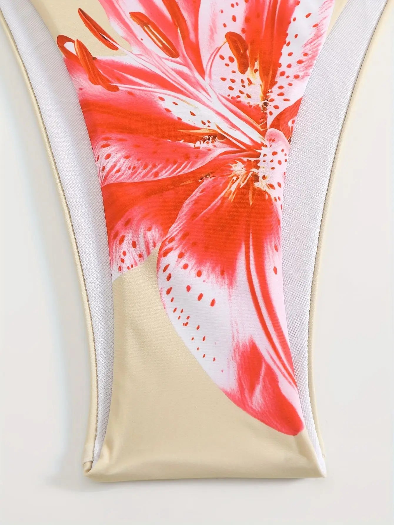Sexy Bikini Retro Print Tropical Skirted Three-Piece Beachwear Strapless Strap-On Swimsuit Female Adult High Elasticity Backless