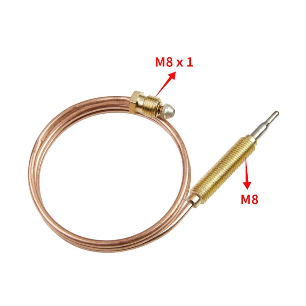 30cm Thermocouple BBQ Thermocouple High Sensitivity Probe Premium Terminal Connectors Secure Gas Connection Device