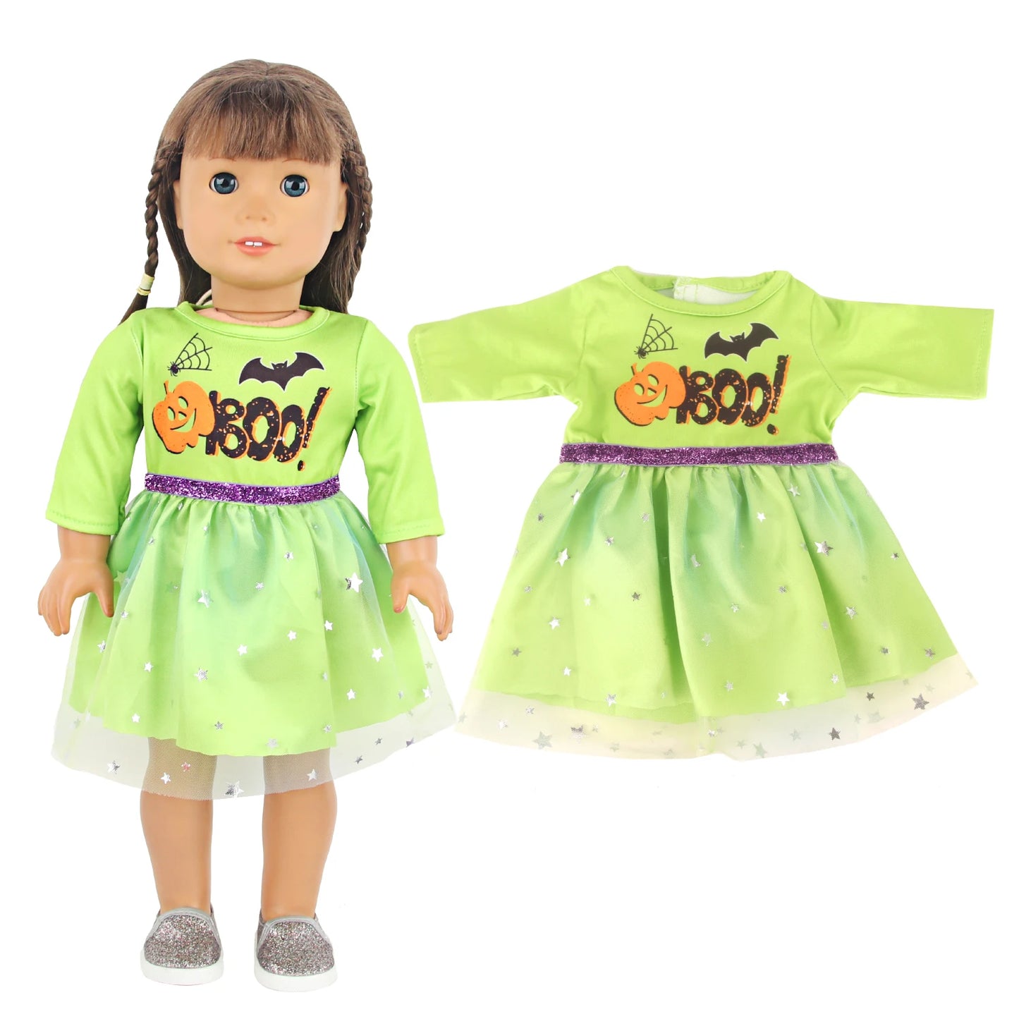 Halloween Doll Clothes Festival Pumpkin, Skeleton Costumes For 18 Inch American&43cm Baby New Born,OG,Life Girl Doll Accessories