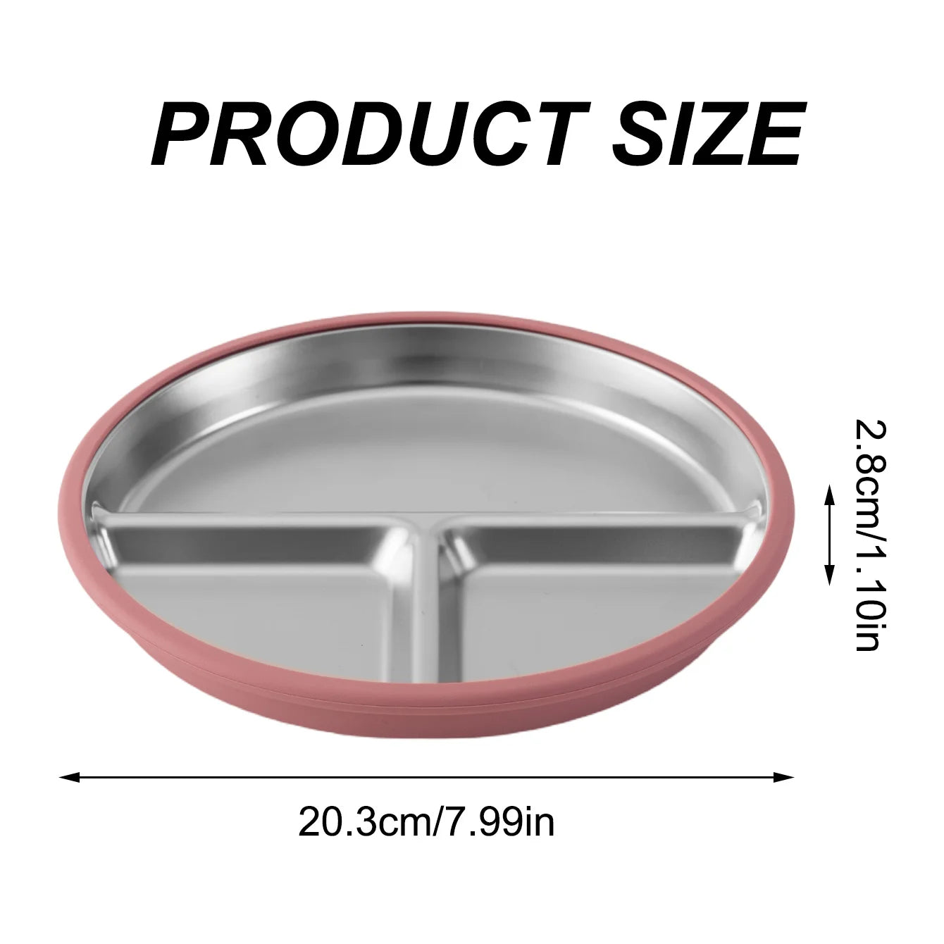 1PCS Stainless Steel Plate Detachable Suction Feeding Bowl For Baby  BPA Free Silicone Dishes Tableware Baby Newborn Items