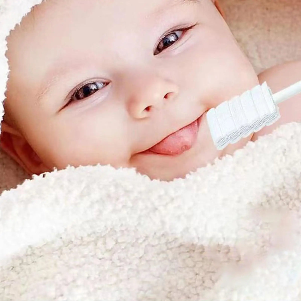 30PCS Baby Tongue Cleaner Disposable Newborn Toothbrush for 0-36 Month Clean Mouth Tongue Washing Artifact Gauze Cotton Swab