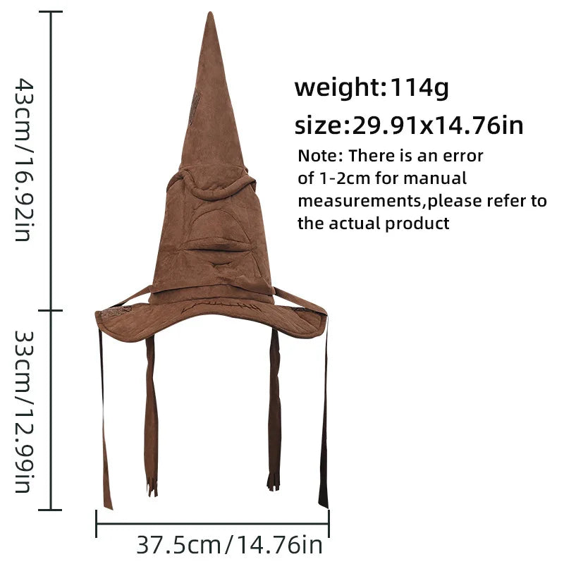 2026 Vintage Halloween Witch Hat Magic Academy Tree Hat Cosplay Accessories for Halloween Costume Party Masquerade Carnivals
