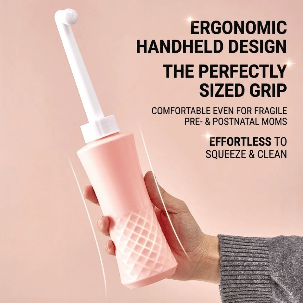 Essentials Easy Squeeze Mom Peri Bottle Angled Nozzle Portable Perineal Bottle Lightweight Female Wash Bottle Feminine Hygiene