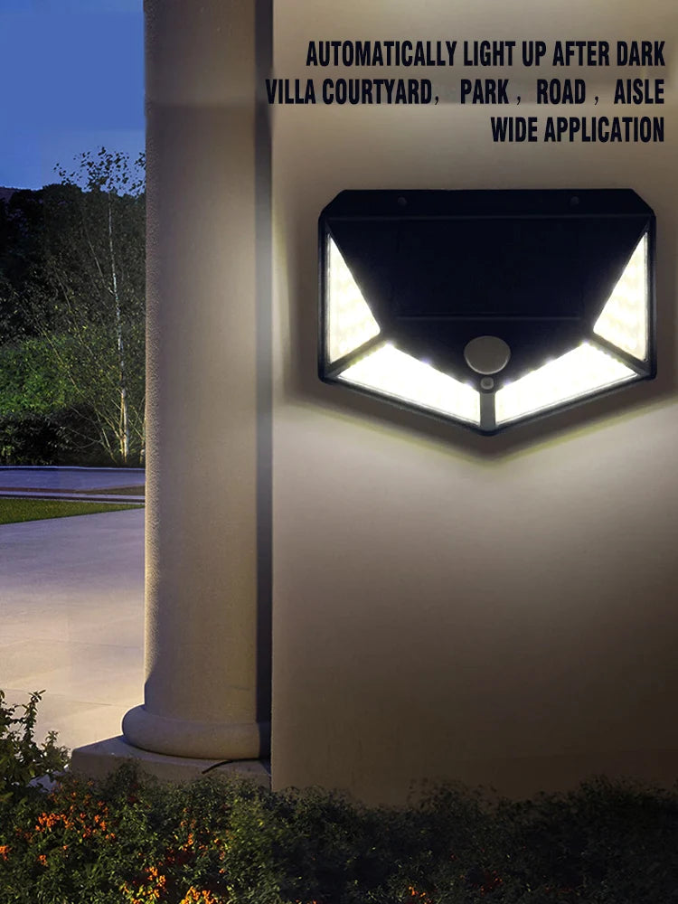 Outdoor 100 LED/468 LED Solar Light Motion Sensor Waterproof Solar Light Solar Power Garden Corridor Decoration Emergency Light