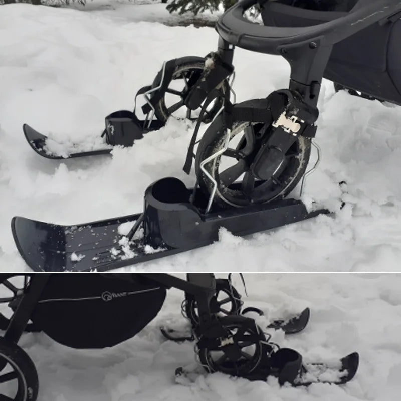 Universal Baby Stroller Accessories Ski Plate Buggy Sled Wheelchair Glider Snow Scooter Pram Skiing Board for YOYO CYBEX BEE 5