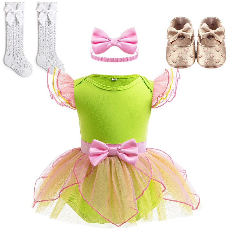 Fairy Todder Baby Girl Alice Rapunzel Moana Belle Mermaid Sofia Princess Romper Halloween Newborn Birthday Party Onesie Jumpsuit