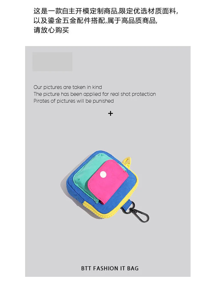 New Niche Coin Wallet, Portable and Compact Color Card Case, Mini Zipper Case