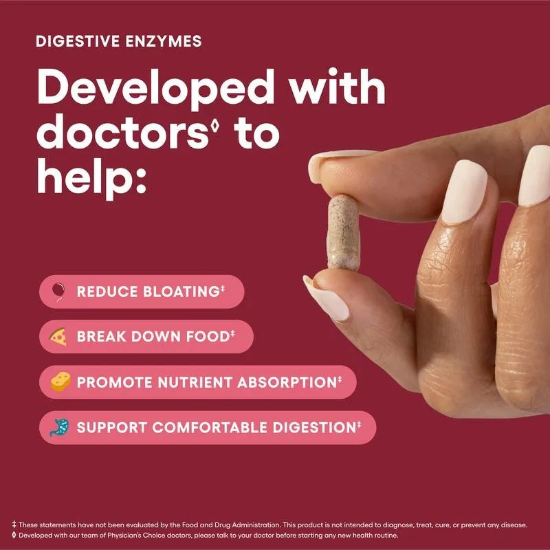 Digestive Enzymes - Gut Health, Multi Enzymes, Organic Prebiotics & Probiotics for Digestive Health
