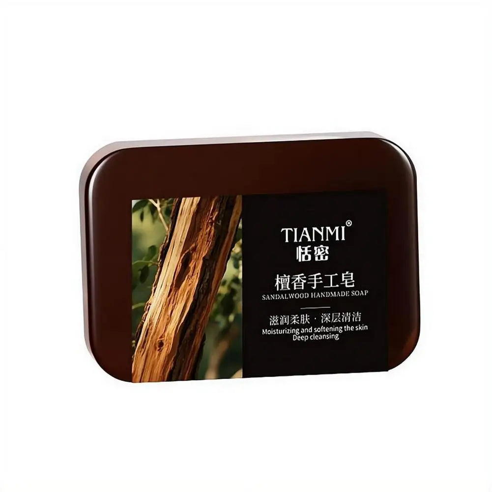 Sandalwood Soap Cleansing Soap,Handmade Bath Deodorant Moisturizing Shower, Long Lasting Plant Based Body Soap For Men & Women