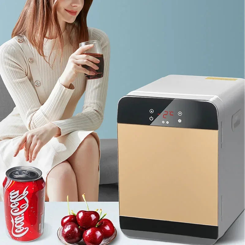Household 220v 25L Mini Small Refrigerator Small Home Dormitory Car Home Dual-use Student Car System Refrigeration Single Use