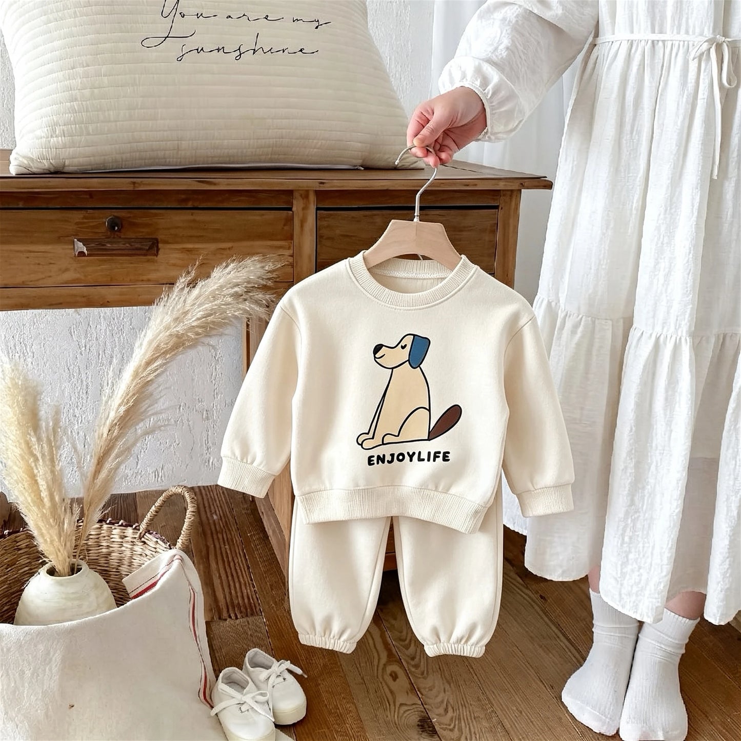 6m-6y Toddler Costume Suit Autumn Long Sleeve Casual Tracksuits Kids Sweatshirt + Pants Two Piece Set Cartoon Outfits Children's