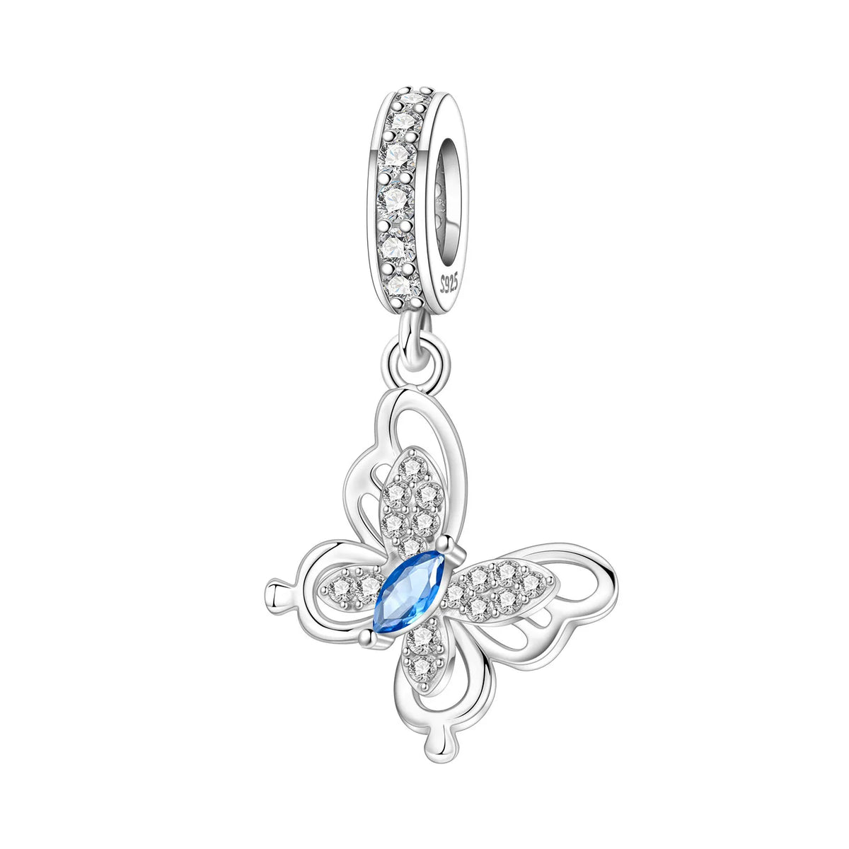925 Sterling Silver Plated Bee Sunflower Butterfly Charm Pendant Fine Jewelry Women DIY Bracelet Necklace Birthday Party Gift
