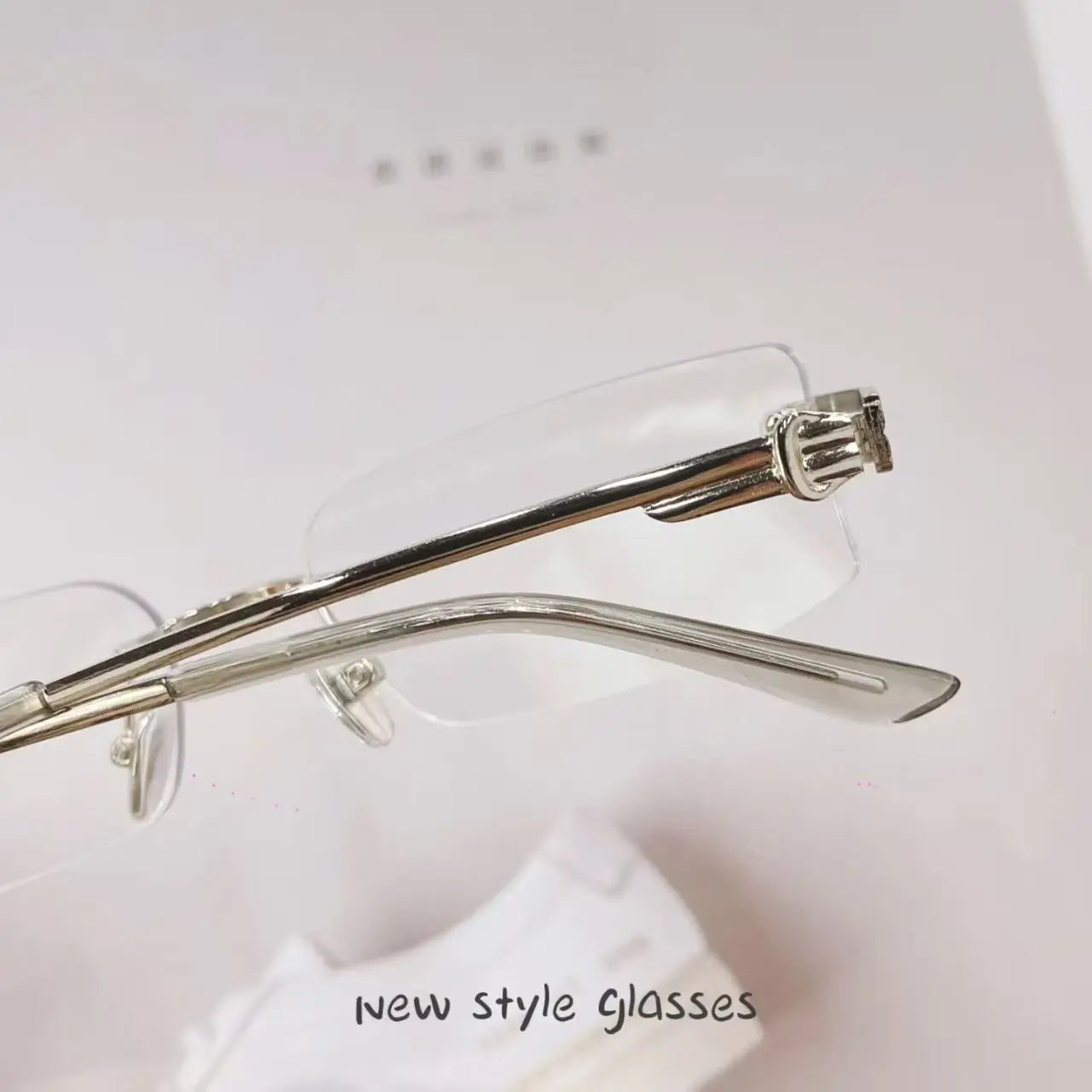 Rectangle Shape Rimless Sunglass Women Fashion Trendy UV Protection Sun Glasses for Man Korean Style Men Sunglasses