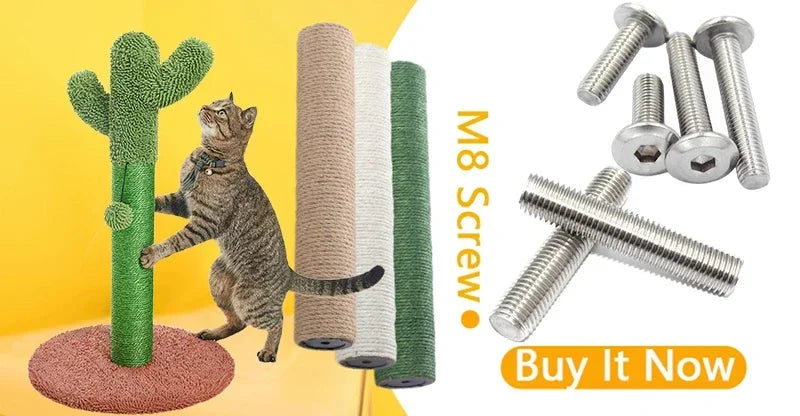 Cat Scratching Post Cat Tree Sisal Climbing Frame DIY Replacement Post Accessories Kitten Toy Pet Furniture Kittens Scratch Pole