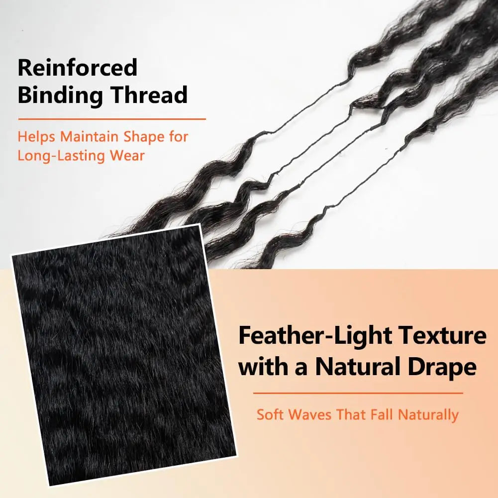 Kinky Straight Feather Crochet Human Hair Miracle Knots Pre-divided Human Crochet Hair Knotless Boho Braids Crochet Human Hair