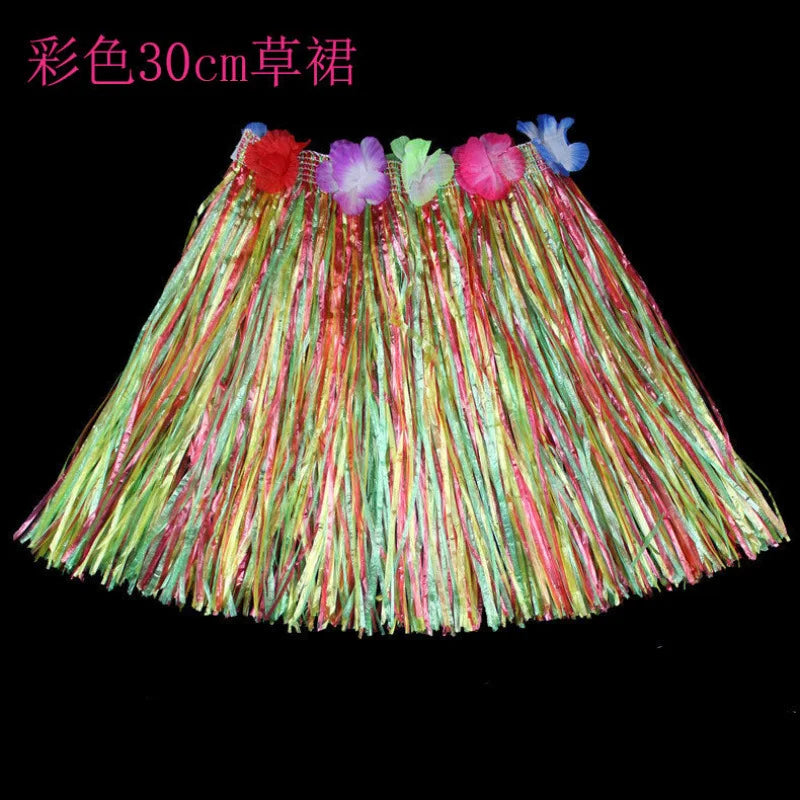 Halloween length30cmHula dance costume with garland for performance, Hawaiian children's hula outfit