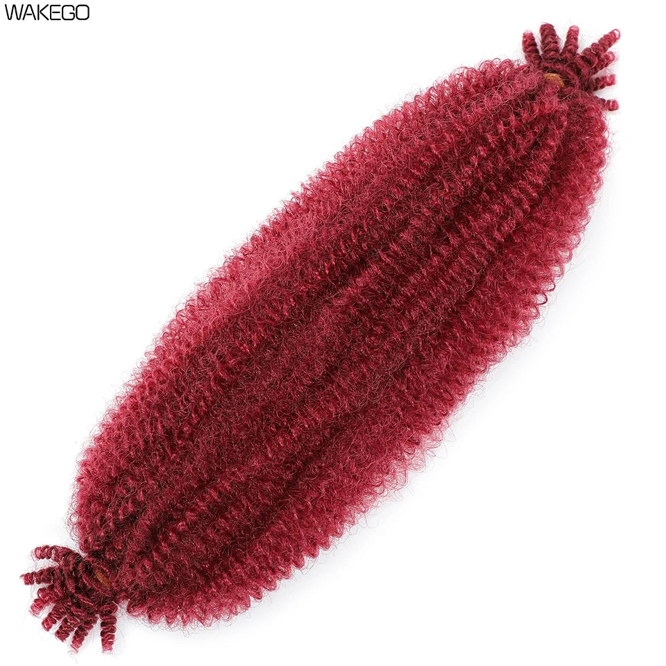 Marley Twist Braiding Hair Ginger Burgundy Ombre Brown Black Springy Afro Twist Hair PreFluffed Spring Twist Kinky Braiding Hair