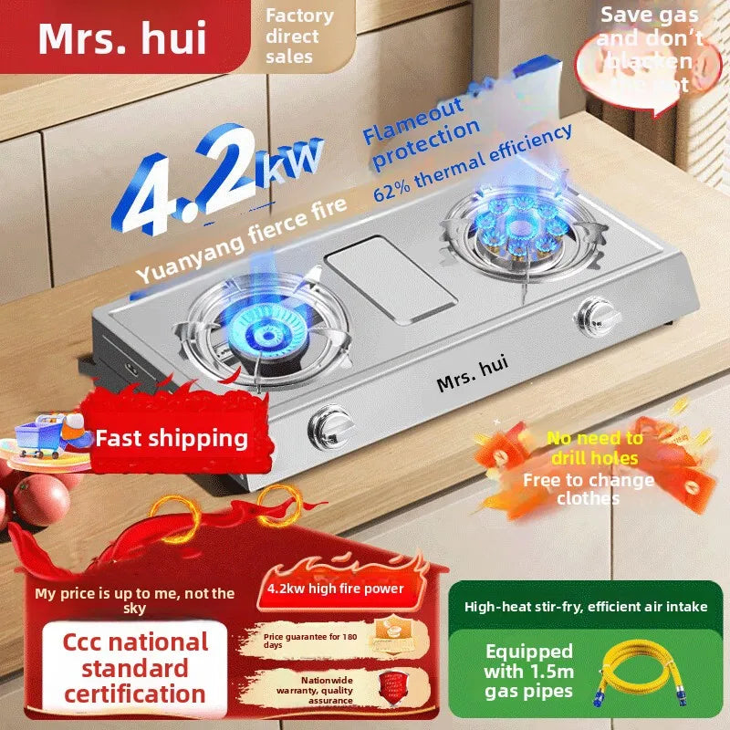 High Pressure Gas Stove for Home Use LPG Natural Gas Stove Commercial Strong Flame Cooker