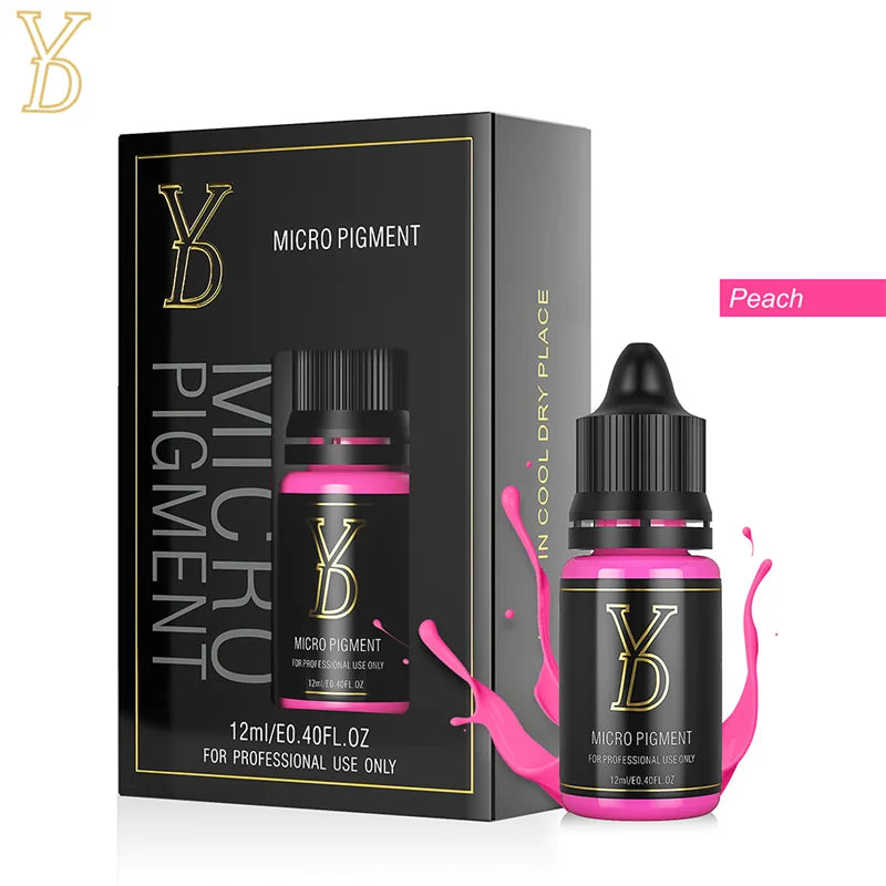YDPMU 15 Colors Liquid Lip Pigment Tattoo Ink Professional Permanent Makeup Micropigmentation Beauty Lips Cosmetic Supply 12ML
