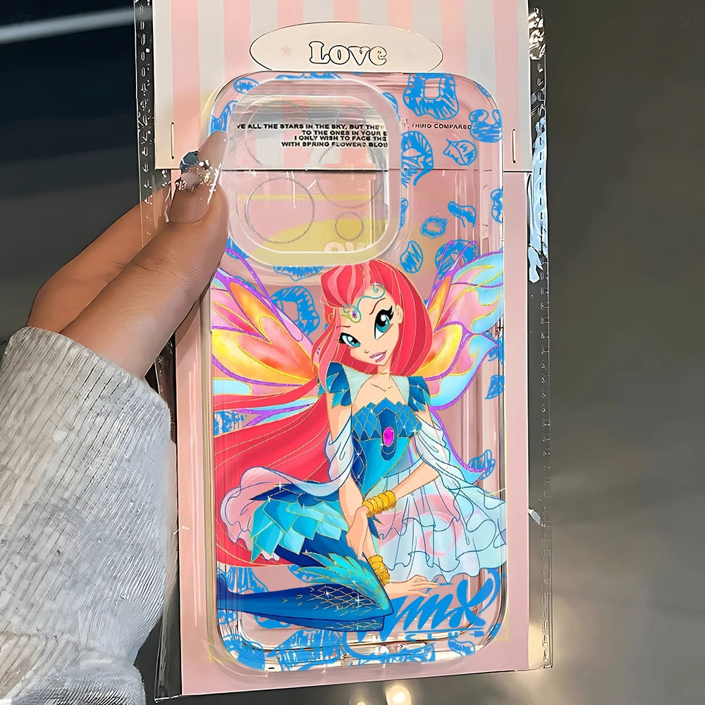 Lovely w-winxs c-clubs Phone Case For iPhone 17 16 16e 15 14 13 12 11 Mini Pro Max XR XSMax 7 8 Air Plus Transparent Back Cover