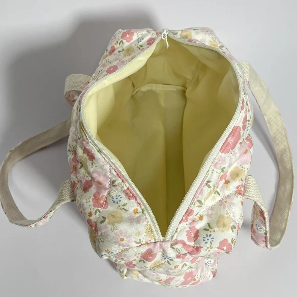 Korean Style Stroller Organizer Bags Flower Multi-pocket Floral Mummy Bag Portable Baby Care Storage Women Handbag Outdoor