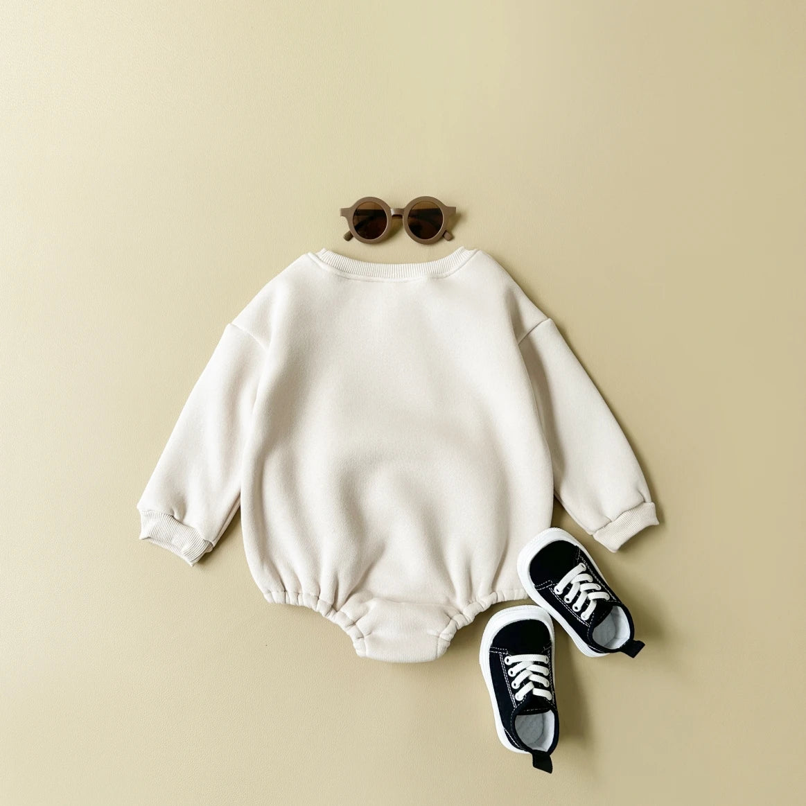 Baby Girls Winter Bodysuit 2024 Plus Velvet Full Baby Girls Lamb Sweatshirt Rompers Plush Warm Infant Girls Jumpsuit