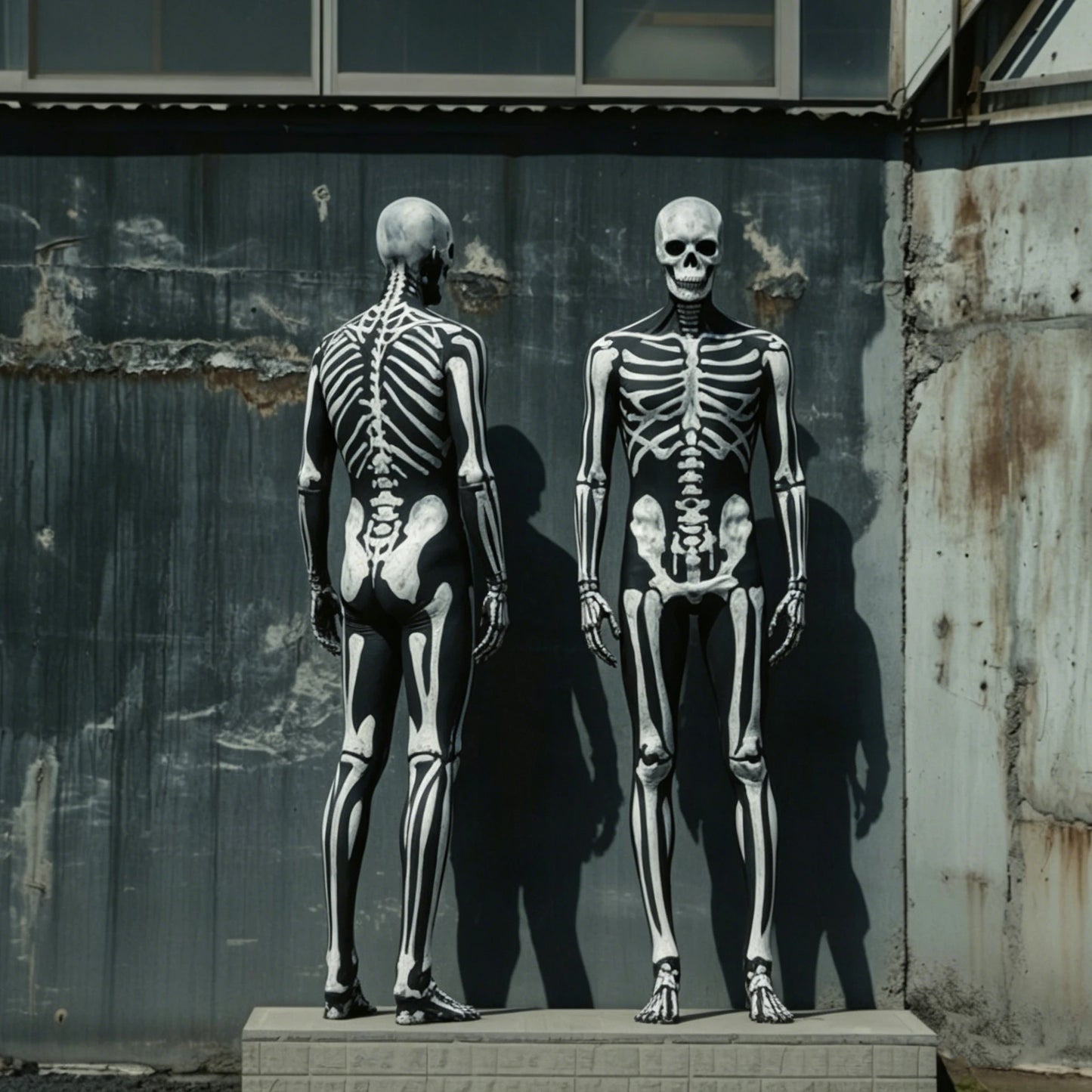 Halloween Death Horror Costume Skeleton Bodysuit Skull Steampunk Skeleton Cosplay Jumpsuit Gloves Mask Party Clothes Women Men
