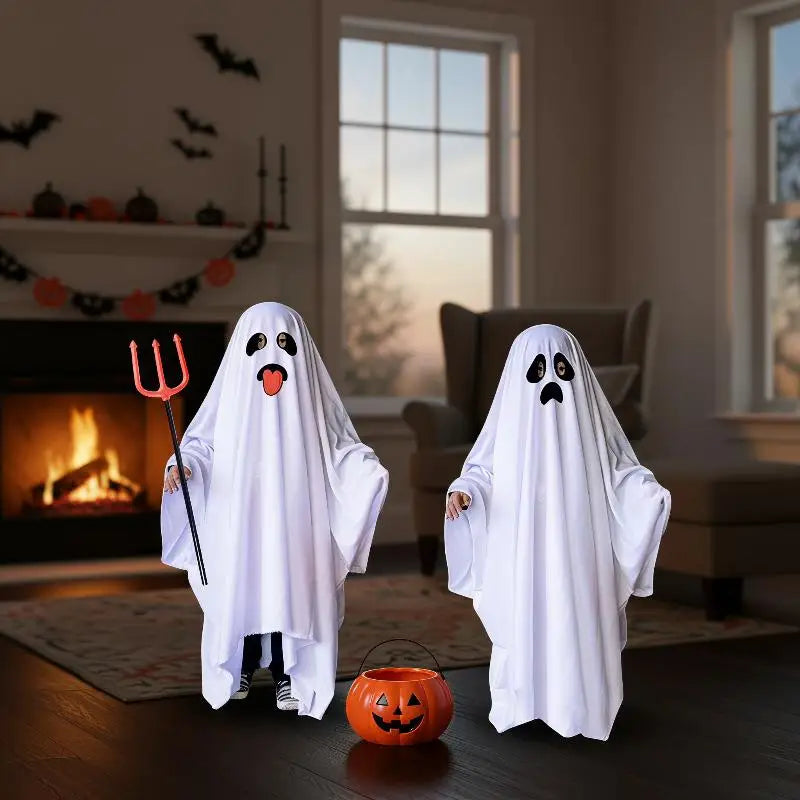 Halloween Costume Soft Breathable Fabric Easy Wear Cute Prints For Adults Kids Halloween Parties
