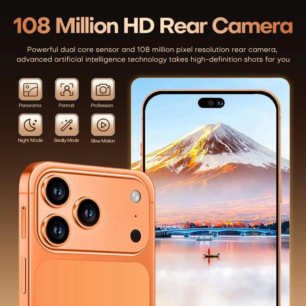 2026 Hot Sale i17 Pro max HQ intelligent 4G 5G original global version Snapdragon 8 Gen4 8000mAh battery dual card dual standby