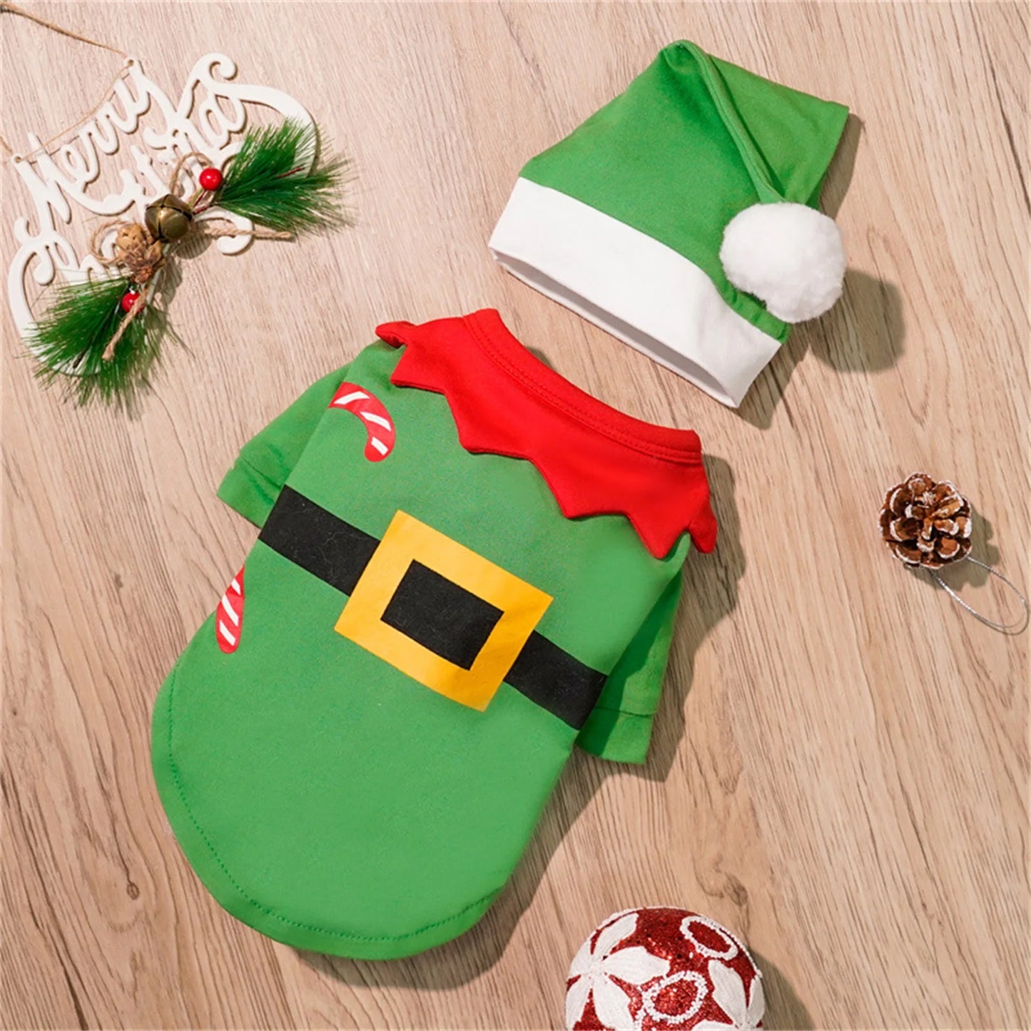 Puppy Style Christmas Sweatshirt Winter Dog Warming Soft Comfortable Pullover Sweatshirt Puppy Festival Lovely Costume Shirt