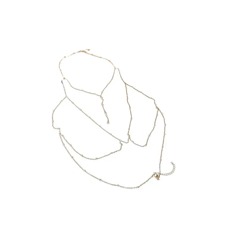 Summer Sexy Chest Chain Bra Bikini Metal Body Chain Jewelry for Women Beach Harness Winter Crystal Body Chain Decoration Jewelry