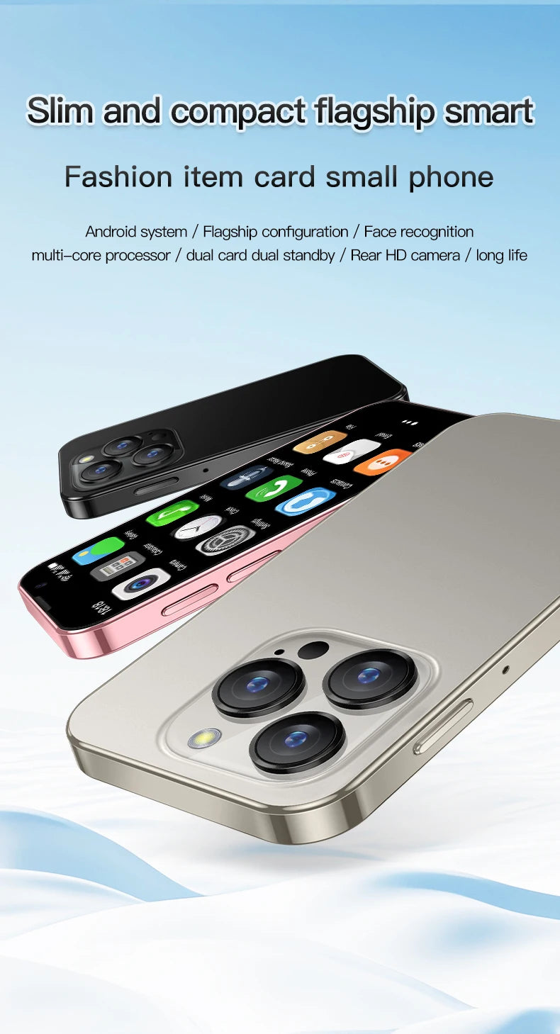 SERVO 16SE Ultra Mini Pocket Smartphone 16GB ROM 3G WCDMA Android 9.0 WiFi Dual SIM Face Unlock Play Store 3.0" Screen Cellphone