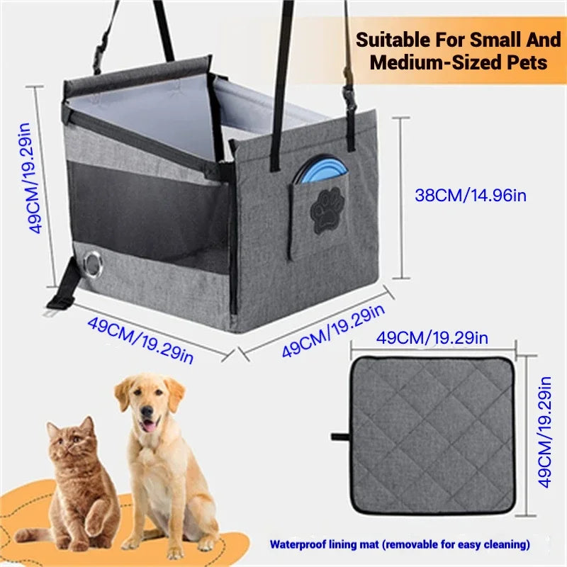 Car Pet Seat Stable Carriers Dog Accessories Safe Portable Puppy Travel Baskets Mesh Protector Waterproof Outdoor Pet Supplies