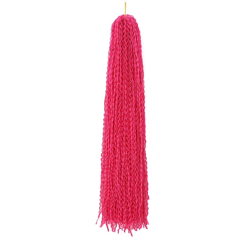 3X Pre-Looped Curly Synthetic Zizi Braids Thin Small Box Braid Crochet Twisted Hair Synthetic Kanekalon Braiding Hair Exten