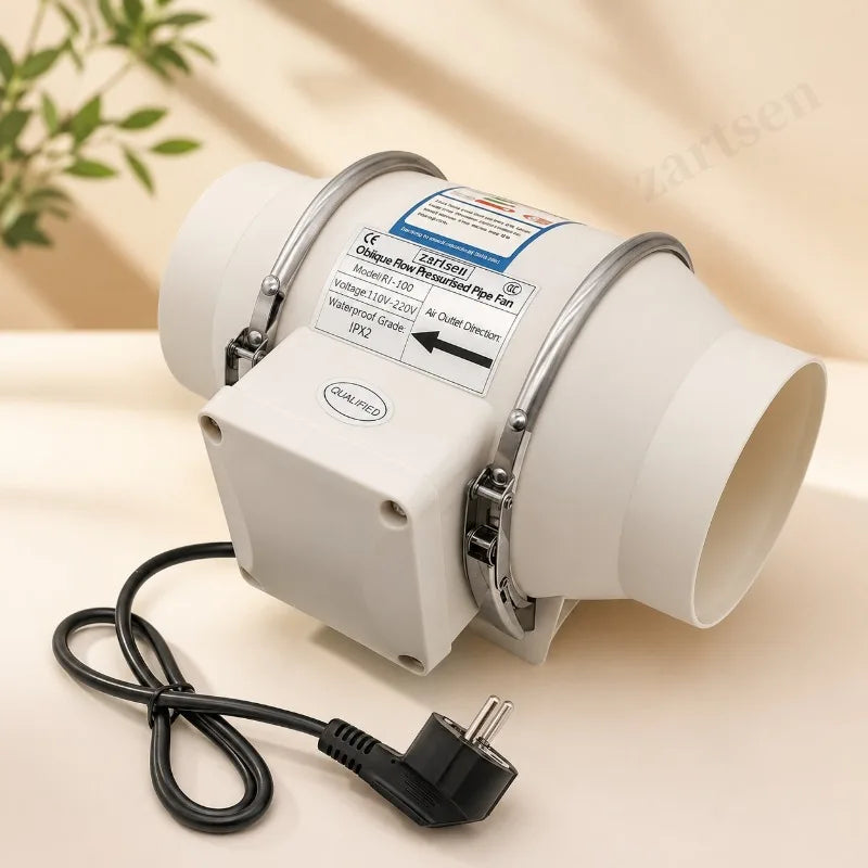 Remote Control Exhaust Pipe Fan Ventilation Fan Pipe Fan Inline Duct Fan Ventilation Exhaust Blower Fans Quiet For Ducting