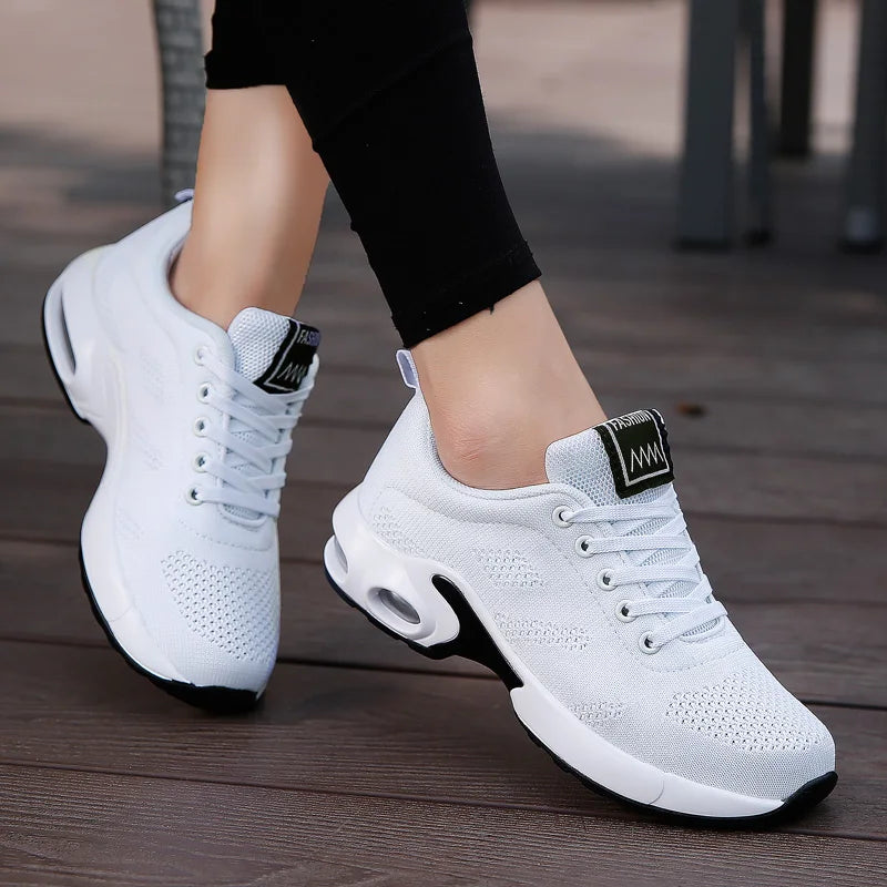 Women Running Shoes Breathable Casual Shoes Outdoor Light Weight White  Sports Shoes Casual Walking Sneakers for Wamen