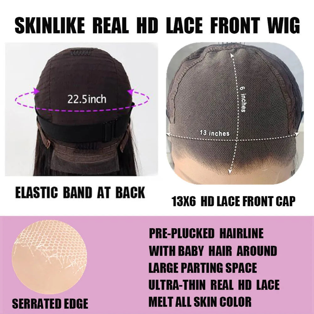 HiEbony Hair 13x6 HD Lace Front Wigs Deep Wave 250% Density Burmese Curly HD Lace Front Wigs Invisible Melt Skin HD Lace Wigs