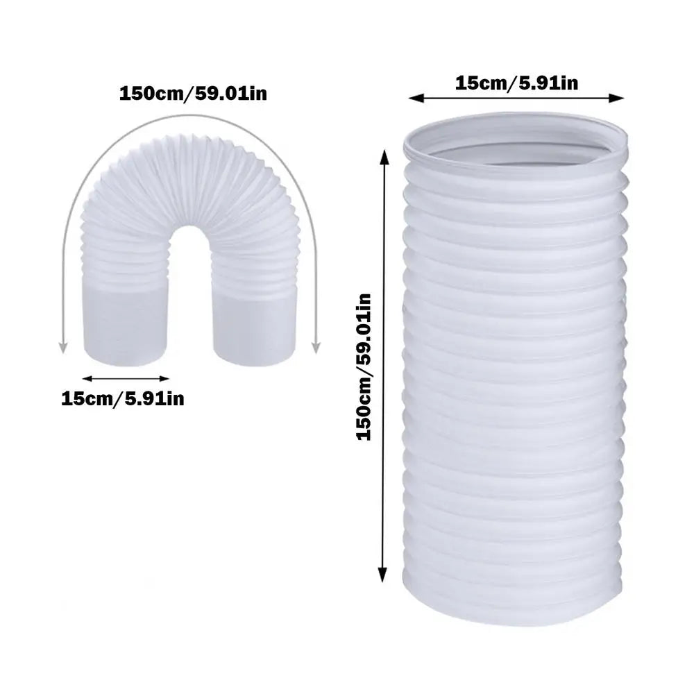 5.1/5.9" Diameter Portable AC Vent Hose Duct Outlet Mobile Air Conditioning Accessories Telescopic  Thickened Exhaust Pipe