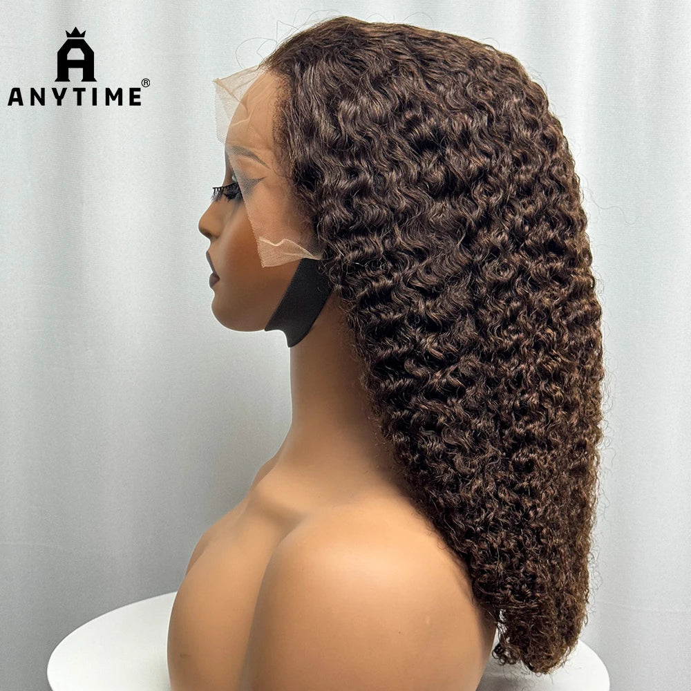 280% High Density Double Drawn Pixie Jerry Curly Water Wave Human Hair Wigs 20inches 13x4 Lace Frontal Human Hair Wig for Women