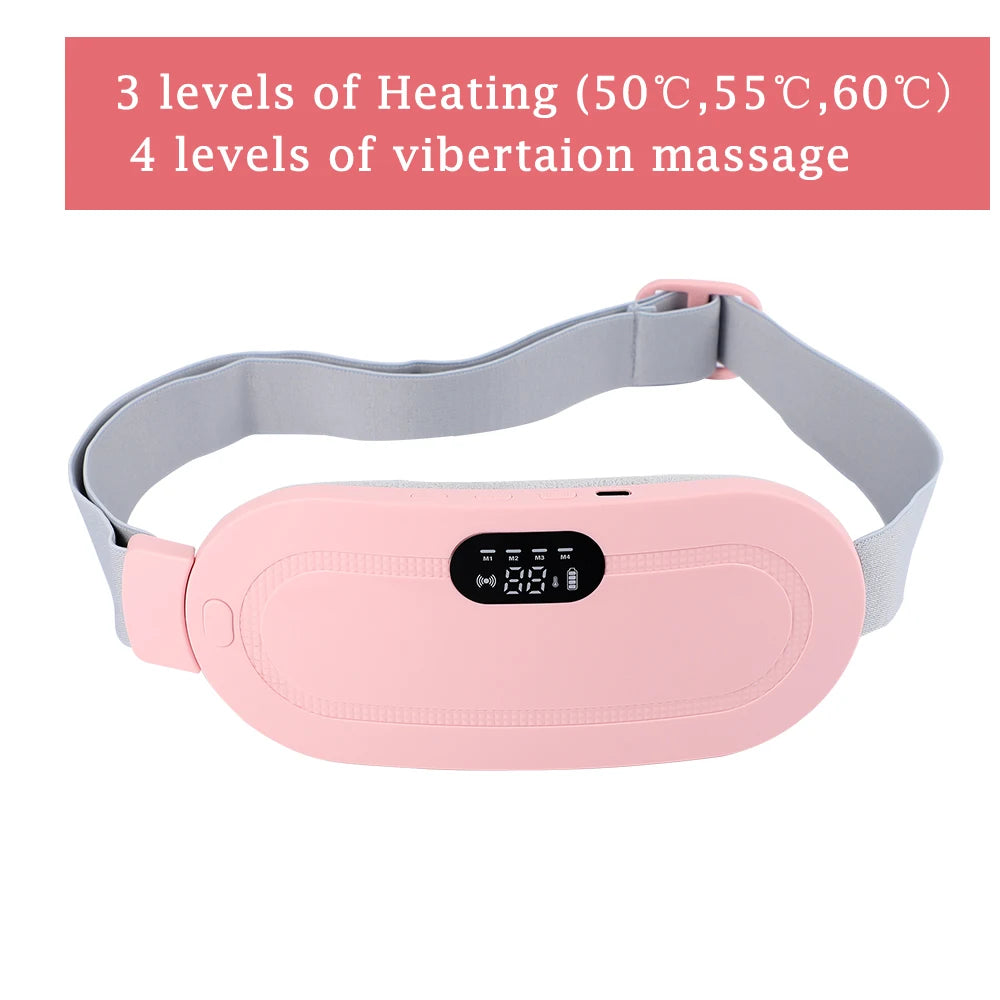 Cordless Electric Heating Pad Belt Adjustable Levels for Women Best Abdominal Heating Massager Hot Compress for Menstrual Period