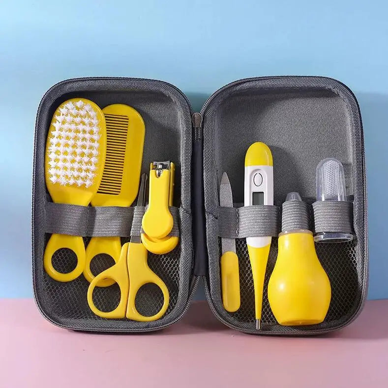 Baby Nail Clipper Care Set Newborn Manicure Set Baby Nail Trimmer Kit Oral Care Hair Brush Comb Professional Nursing Tools