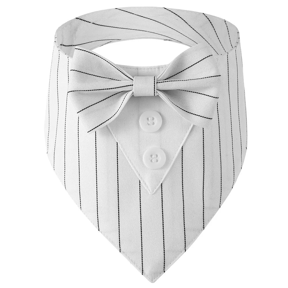 Sucado Handsome Wedding Pet Dog Bandana Elegant Suit Bowtie Luxury Triangular Scarf Collar Engagement Party Gifts Accessories