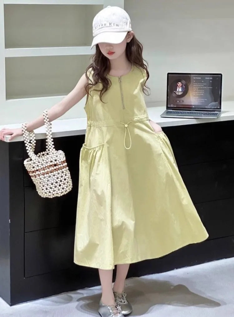 Sleeveless Girl Costume Girls Dresses 10 To 14 Years Old Dress Young Sets for Children Elegant 11 12 Princess Women's Party 6 8