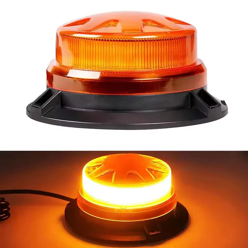 1/2pc Magnetic Flashing Yellow Emergency Lamp Safety Alert Light need AAA Battery Power for Outdoor Camping Road Safety Light