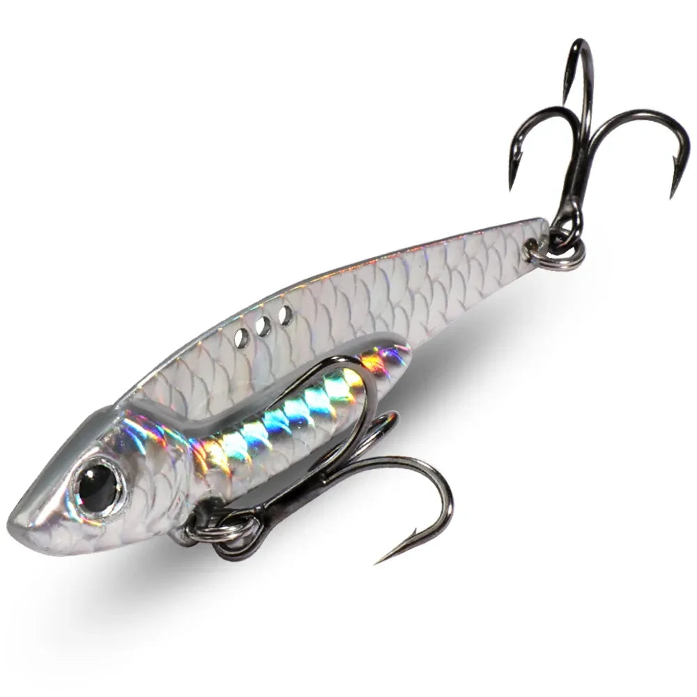 Spinner Spoon Metal Jig Bait 7.5g 10g 16g 20g VIB Sinking Blade Spinning Treble Hook Spinnerbait Pesca Tackle Sea Fishing Lure